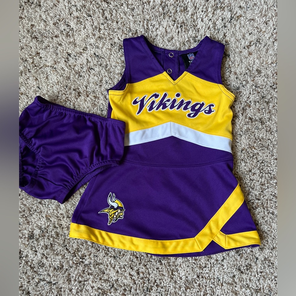 NFL Vikings Cheerleader Outfit 12 Months. EUC